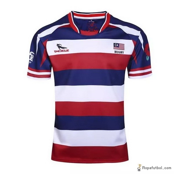 Camiseta Rugby Malasia Replica Primera Ropa 2016/17 Azul Blanco Rojo
